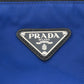 PRADA Tote Bag BR4696 Nylon blue logoMetal 2WAY Women Used Authentic