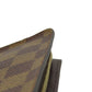 LOUIS VUITTON Long Wallet Purse N61728 Damier canvas Brown Portonet Zip Women Used Authentic
