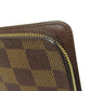 LOUIS VUITTON Long Wallet Purse N61728 Damier canvas Brown Portonet Zip Women Used Authentic