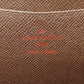 LOUIS VUITTON Long Wallet Purse N61728 Damier canvas Brown Portonet Zip Women Used Authentic