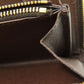LOUIS VUITTON Long Wallet Purse N61728 Damier canvas Brown Portonet Zip Women Used Authentic
