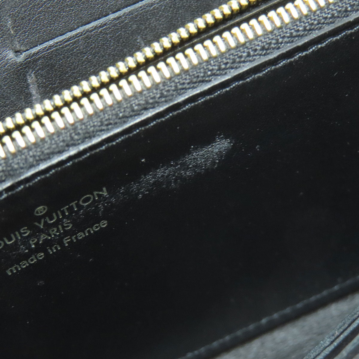 LOUIS VUITTON Long Wallet Purse N90129 Taurillon Clemence Leather black Portefeuille Capsine Women Used Authentic