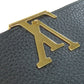 LOUIS VUITTON Long Wallet Purse N90129 Taurillon Clemence Leather black Portefeuille Capsine Women Used Authentic