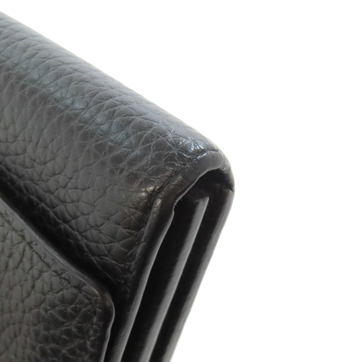LOUIS VUITTON Long Wallet Purse N90129 Taurillon Clemence Leather black Portefeuille Capsine Women Used Authentic