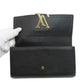 LOUIS VUITTON Long Wallet Purse N90129 Taurillon Clemence Leather black Portefeuille Capsine Women Used Authentic