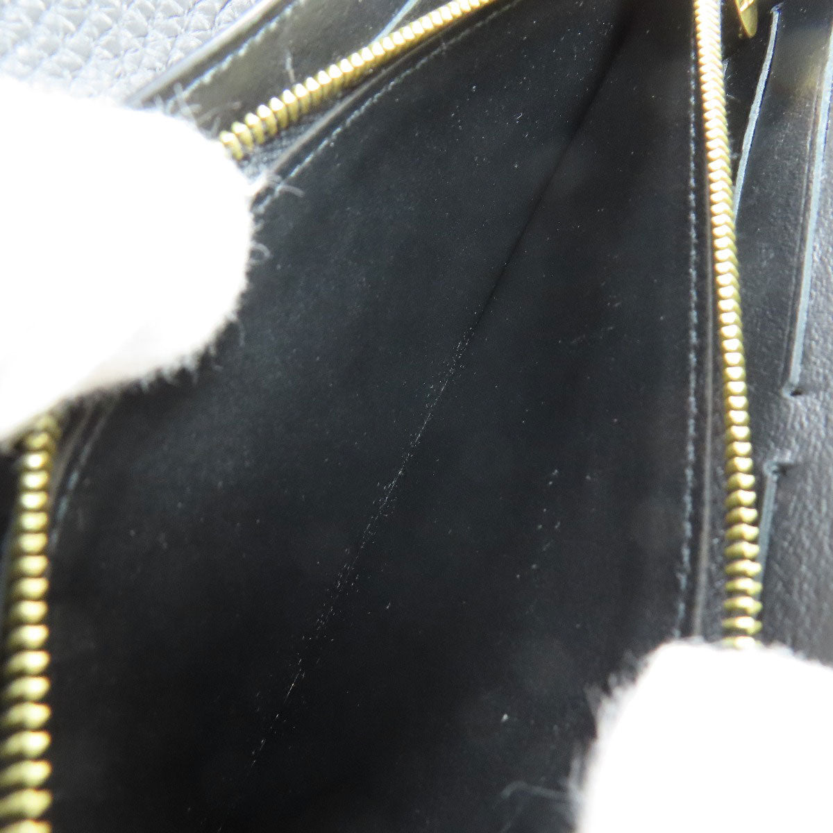 LOUIS VUITTON Long Wallet Purse N90129 Taurillon Clemence Leather black Portefeuille Capsine Women Used Authentic