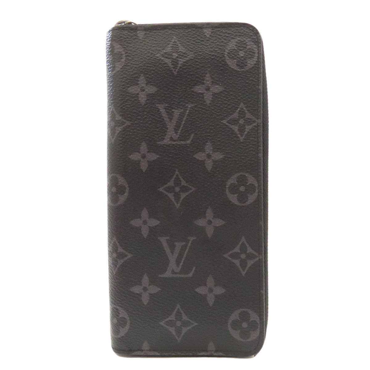 LOUIS VUITTON Long Wallet Purse M62295 Monogram Eclipse black Zippy Wallet Vertical mens Used Authentic
