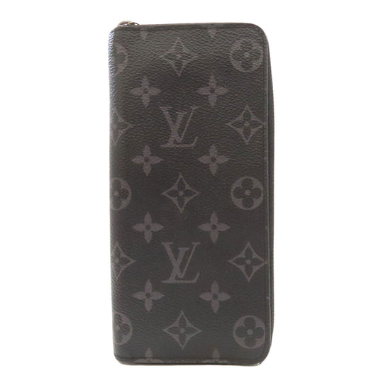 LOUIS VUITTON Long Wallet Purse M62295 Monogram Eclipse black Zippy Wallet Vertical mens Used Authentic