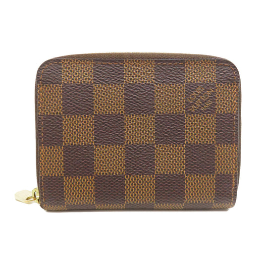 LOUIS VUITTON Coin case N63070 Damier canvas Brown Zippy coin purse Women(Unisex) Used Authentic