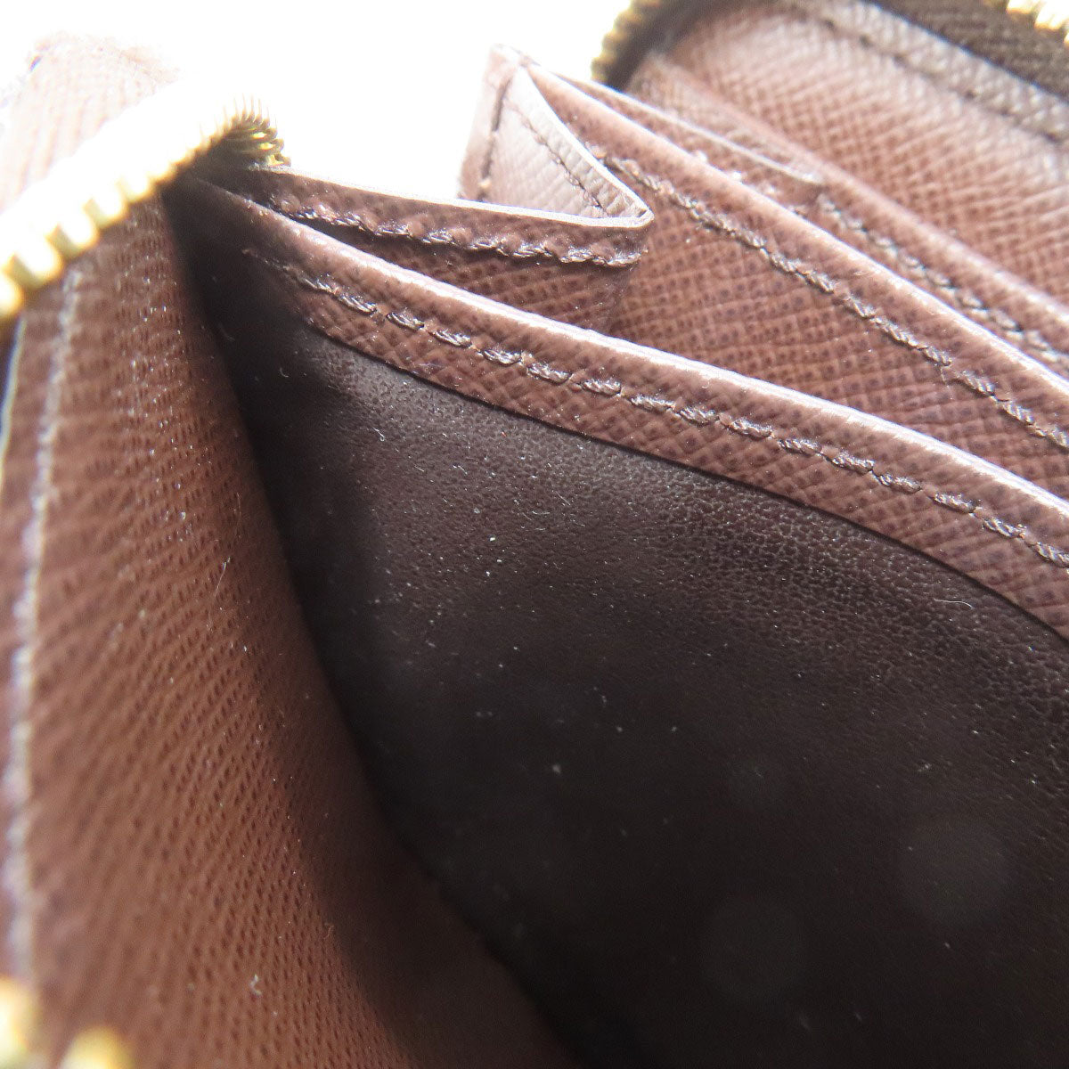 LOUIS VUITTON Coin case N63070 Damier canvas Brown Zippy coin purse Women(Unisex) Used Authentic