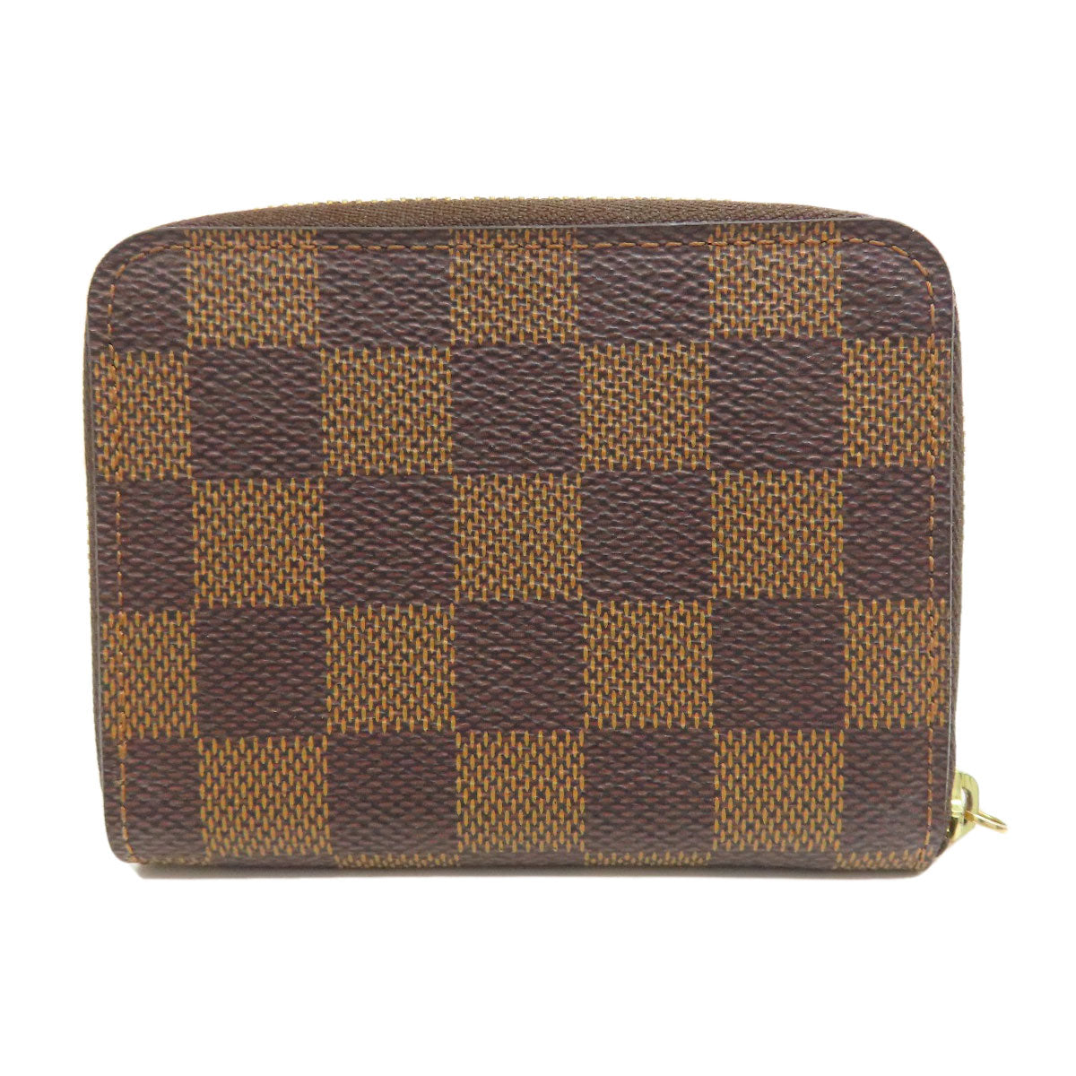 LOUIS VUITTON Coin case N63070 Damier canvas Brown Zippy coin purse Women(Unisex) Used Authentic