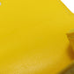 BALENCIAGA Bifold Wallet 529098 leather yellow logo Tri-fold Wallet Women Used Authentic