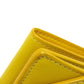 BALENCIAGA Bifold Wallet 529098 leather yellow logo Tri-fold Wallet Women Used Authentic
