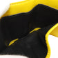 BALENCIAGA Bifold Wallet 529098 leather yellow logo Tri-fold Wallet Women Used Authentic