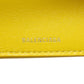 BALENCIAGA Bifold Wallet 529098 leather yellow logo Tri-fold Wallet Women Used Authentic