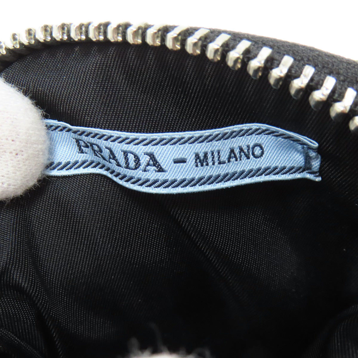 PRADA Hip bag Nylon black logoMetal Women Used Authentic