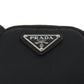 PRADA Hip bag Nylon black logoMetal Women Used Authentic