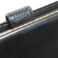 CHANEL Long Wallet Purse Grained Calfskin Skin black COCO Mark Gold Metal Women Used Authentic