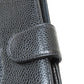 CHANEL Long Wallet Purse Grained Calfskin Skin black COCO Mark Gold Metal Women Used Authentic