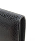 CHANEL Long Wallet Purse Grained Calfskin Skin black COCO Mark Gold Metal Women Used Authentic