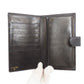 CHANEL Long Wallet Purse Grained Calfskin Skin black COCO Mark Gold Metal Women Used Authentic