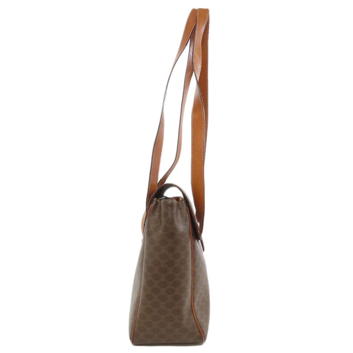 CELINE Tote Bag PVC Brown Macadam Women Used Authentic