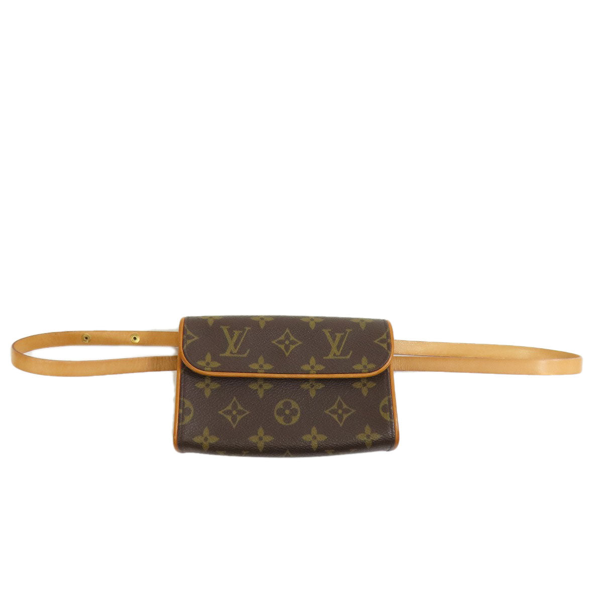 LOUIS VUITTON Hip bag M51855 Monogram canvas Brown Pochette Florentine Women Used Authentic