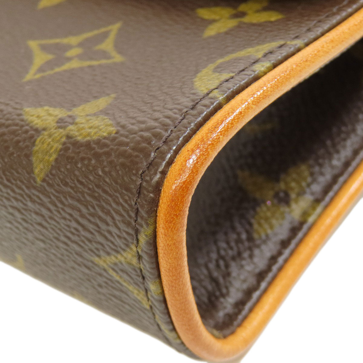 LOUIS VUITTON Hip bag M51855 Monogram canvas Brown Pochette Florentine Women Used Authentic