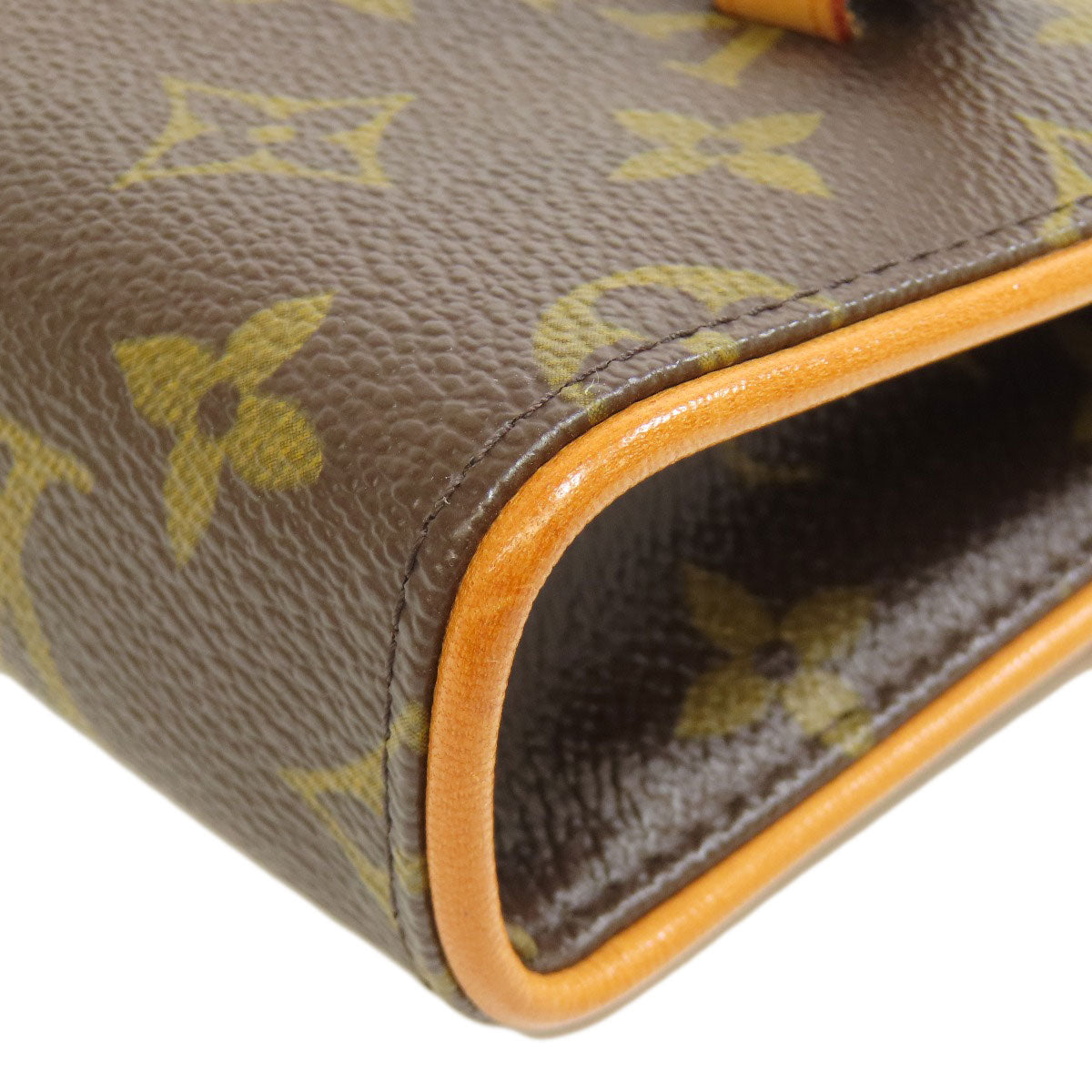 LOUIS VUITTON Hip bag M51855 Monogram canvas Brown Pochette Florentine Women Used Authentic