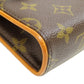 LOUIS VUITTON Hip bag M51855 Monogram canvas Brown Pochette Florentine Women Used Authentic