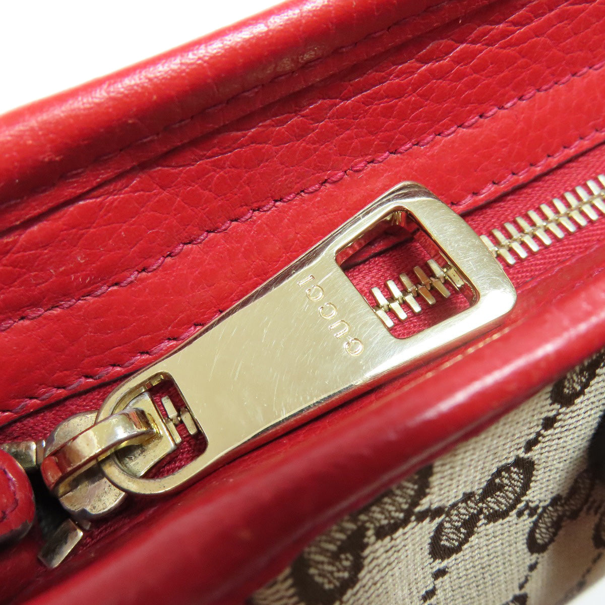 GUCCI Handbag 449241 canvas Red Outlet GG 2WAY Women Used Authentic