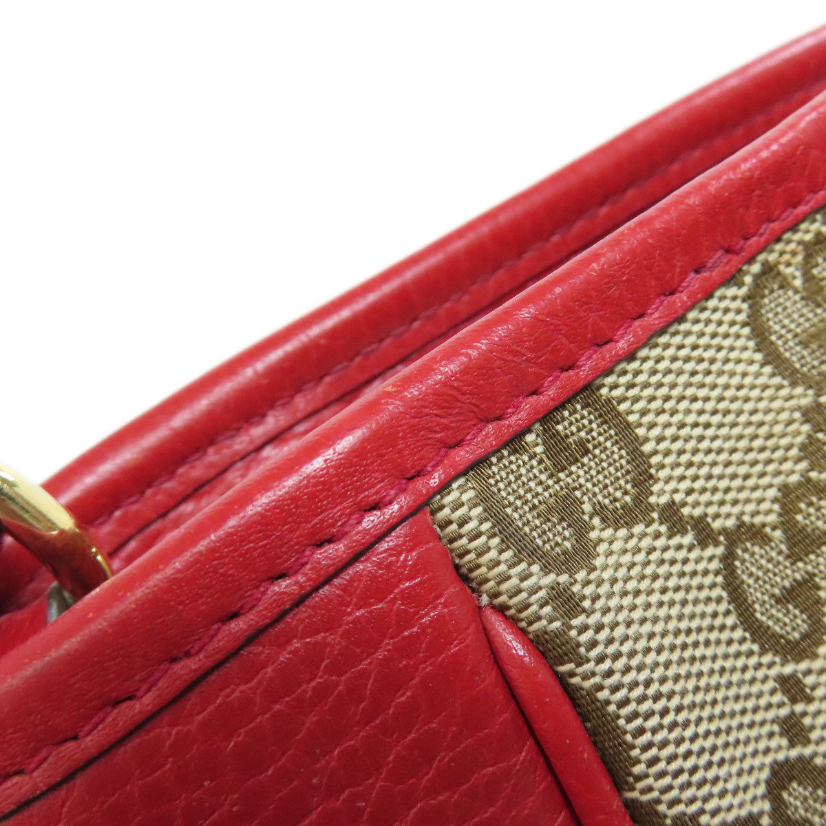 GUCCI Handbag 449241 canvas Red Outlet GG 2WAY Women Used Authentic