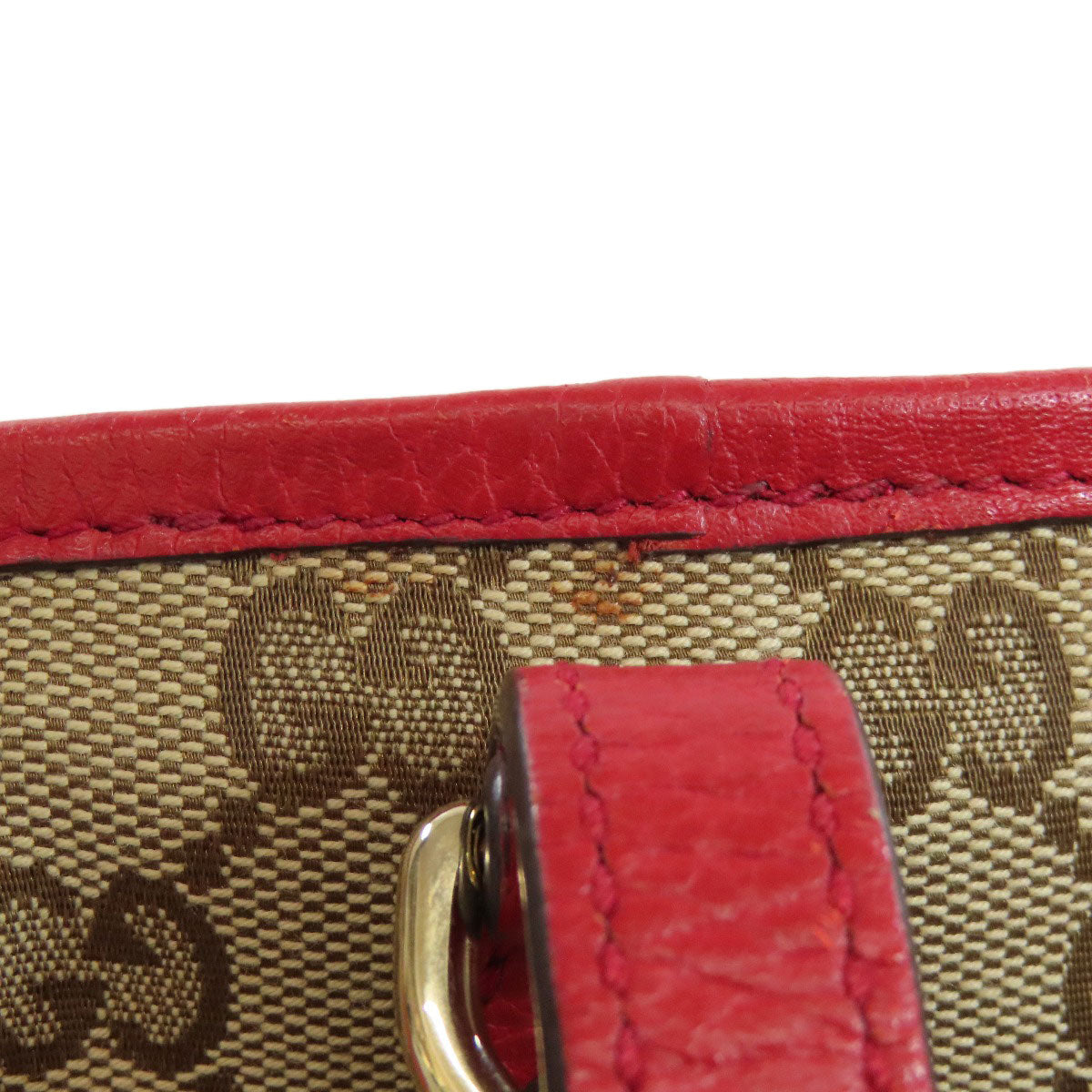 GUCCI Handbag 449241 canvas Red Outlet GG 2WAY Women Used Authentic