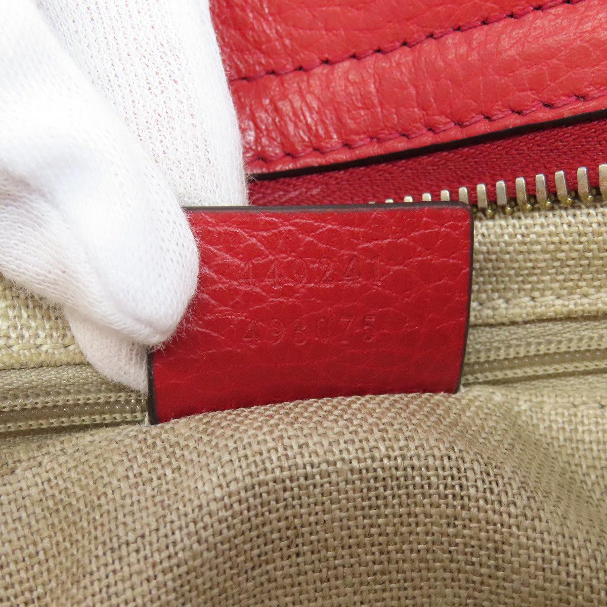 GUCCI Handbag 449241 canvas Red Outlet GG 2WAY Women Used Authentic