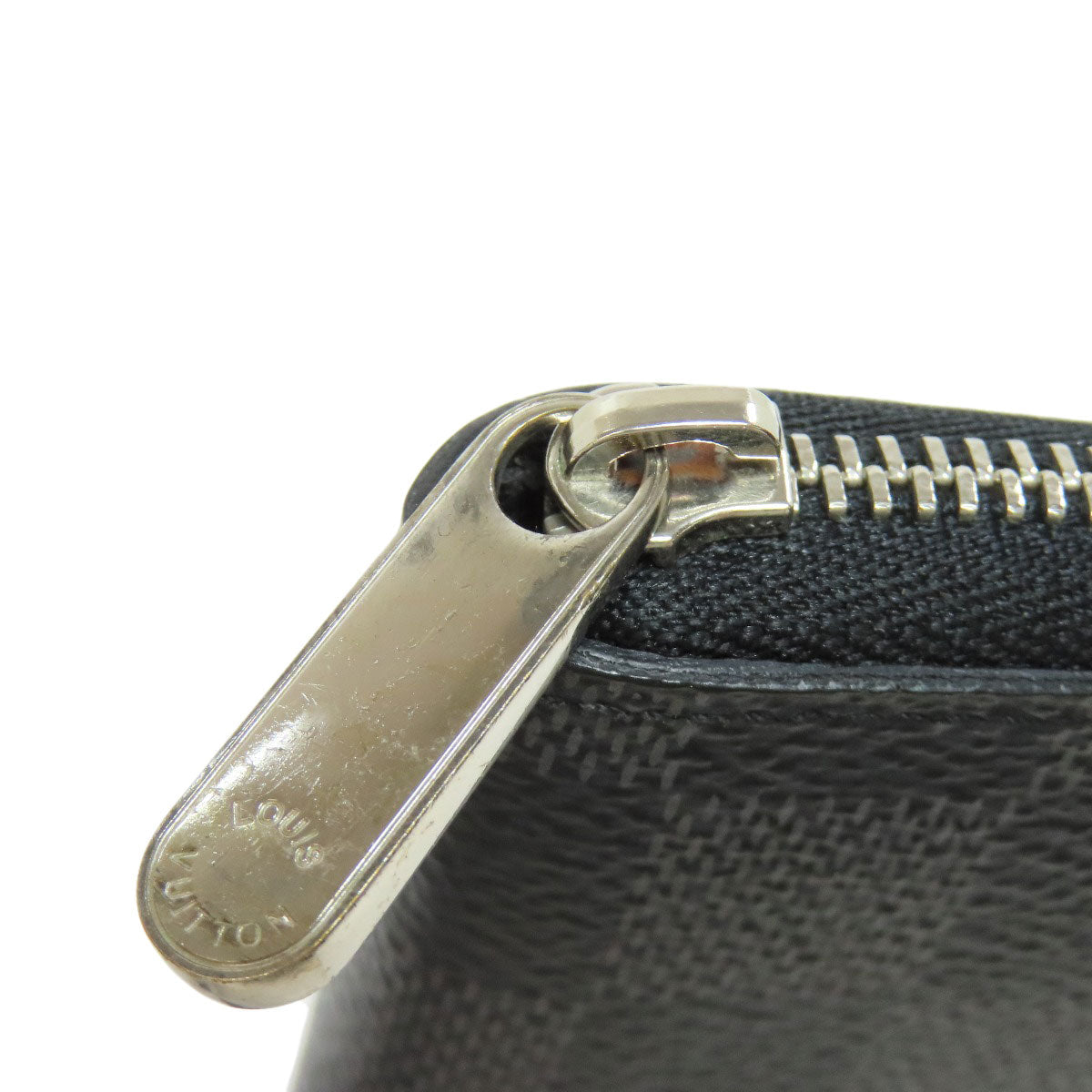 LOUIS VUITTON Coin case N63076 Damier canvas black Zippy coin purse mens(Unisex) Used Authentic