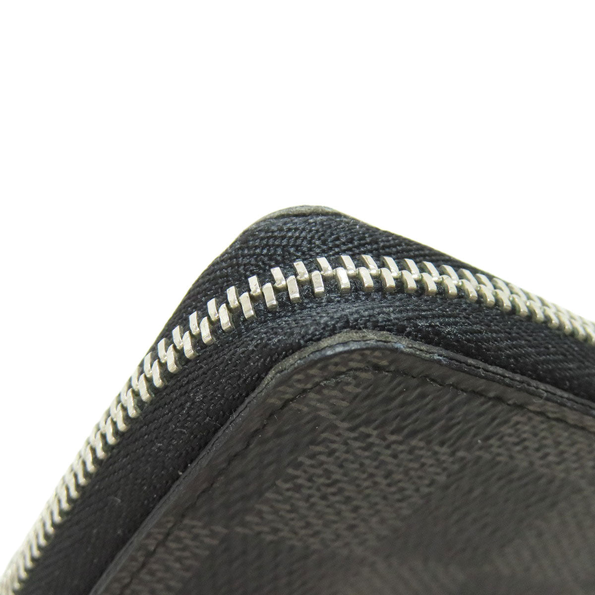 LOUIS VUITTON Coin case N63076 Damier canvas black Zippy coin purse mens(Unisex) Used Authentic
