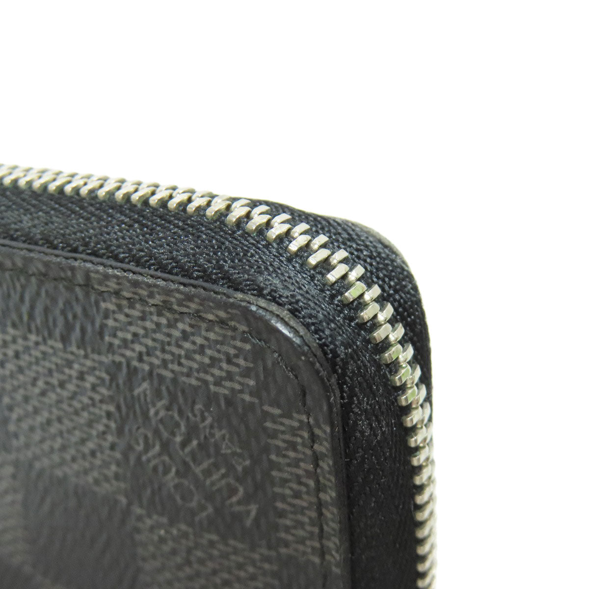 LOUIS VUITTON Coin case N63076 Damier canvas black Zippy coin purse mens(Unisex) Used Authentic