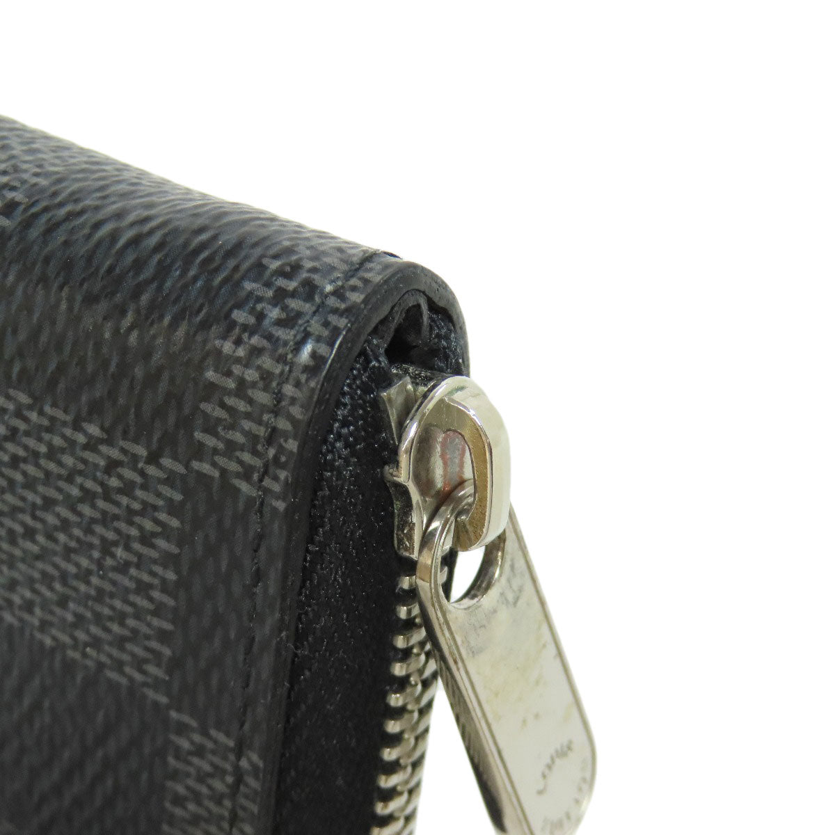 LOUIS VUITTON Coin case N63076 Damier canvas black Zippy coin purse mens(Unisex) Used Authentic