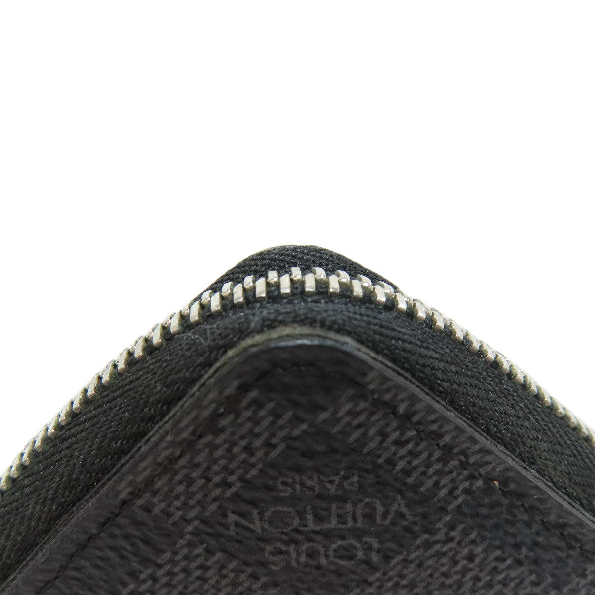 LOUIS VUITTON Coin case N63076 Damier canvas gray Zippy coin purse mens Used Authentic