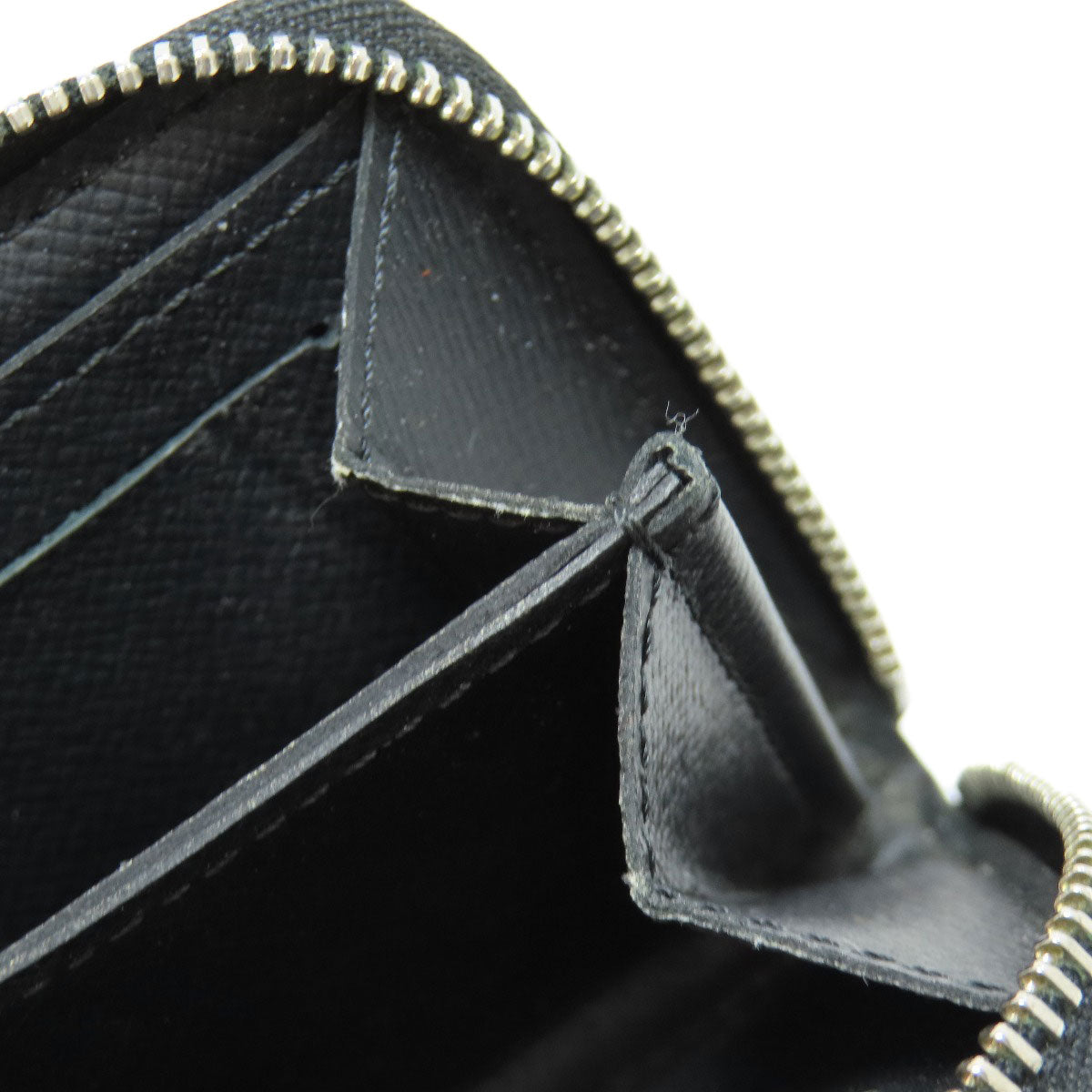 LOUIS VUITTON Coin case N63076 Damier canvas gray Zippy coin purse mens Used Authentic