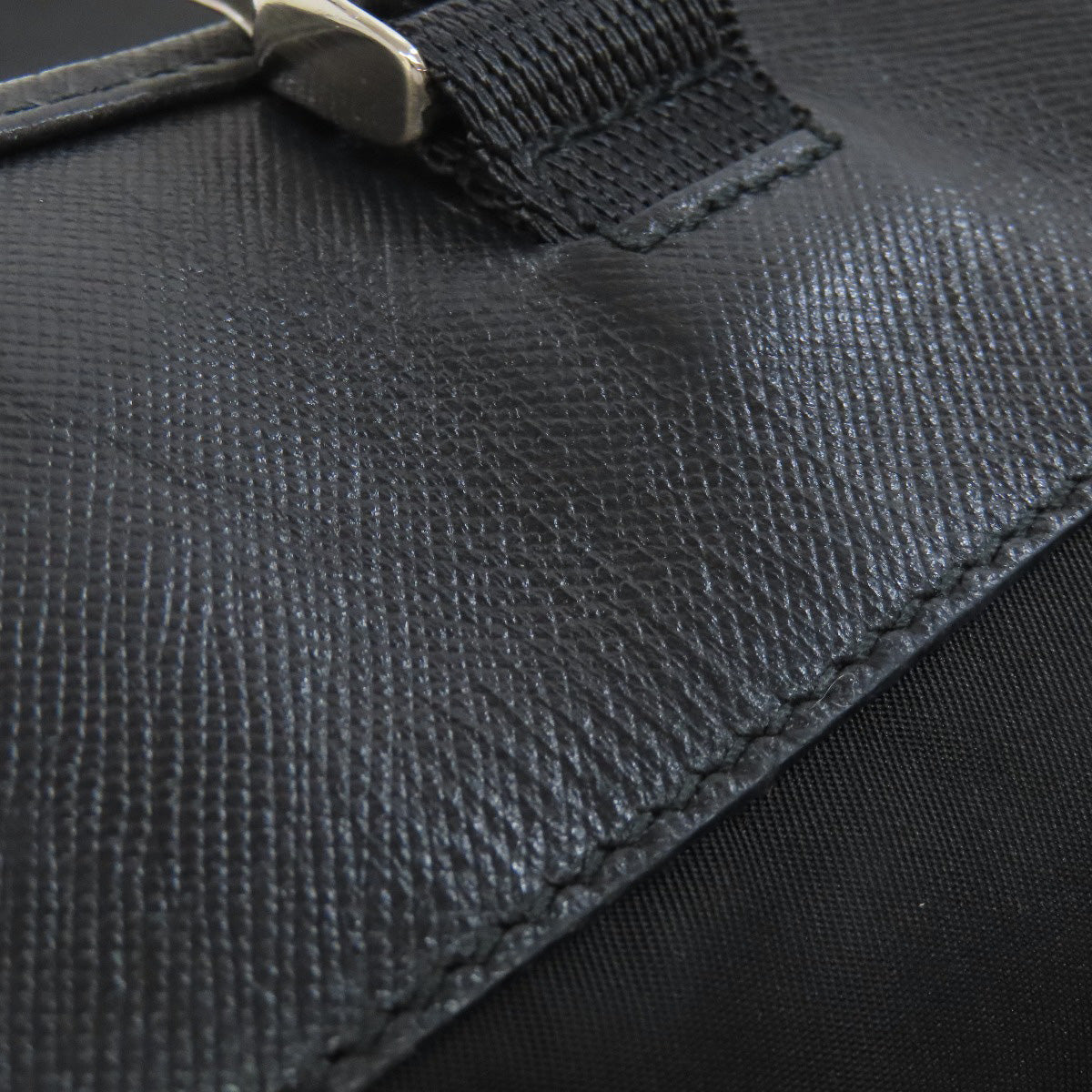 PRADA Shoulder Bag Nylon black logoMetal Women Used Authentic