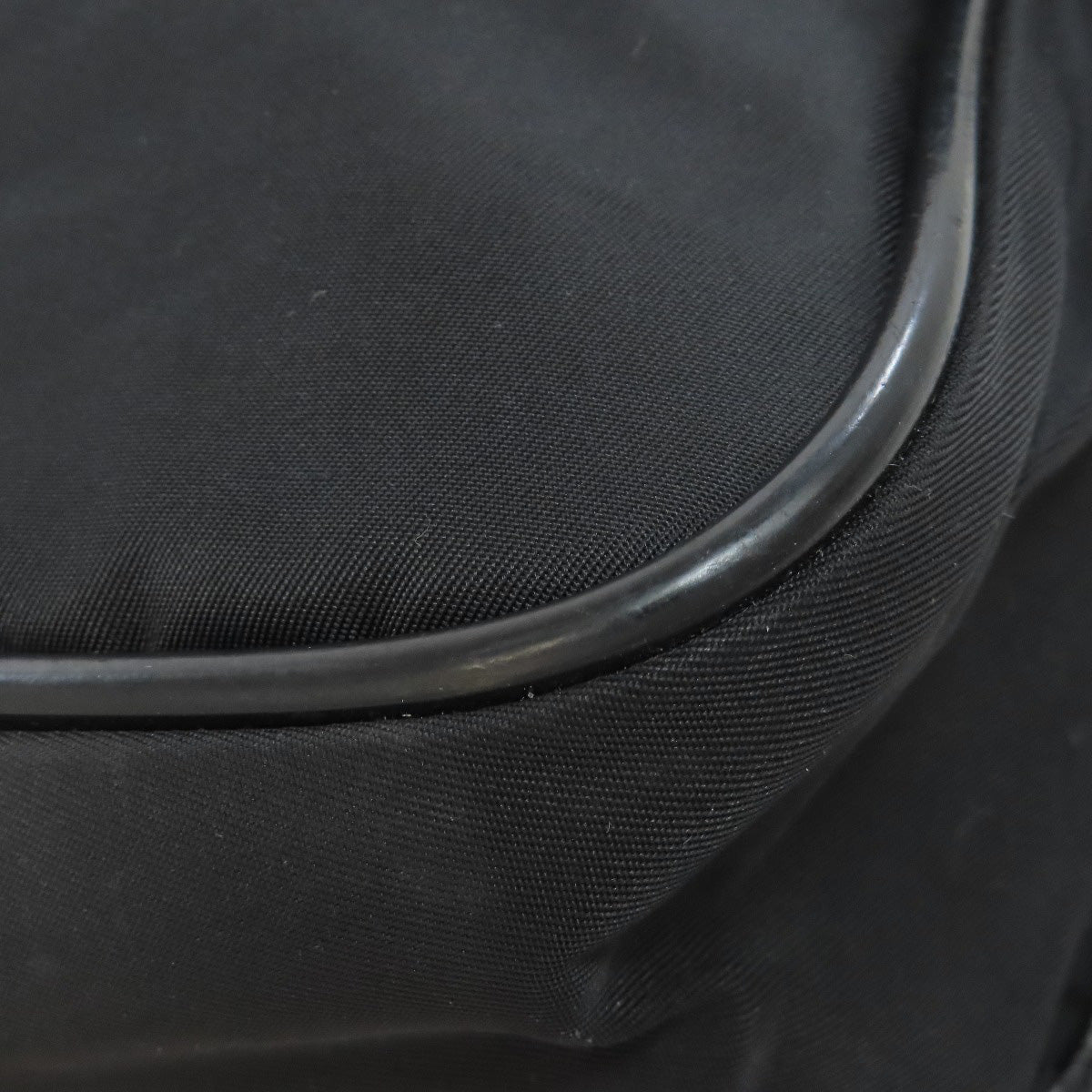 PRADA Shoulder Bag Nylon black logoMetal Women Used Authentic