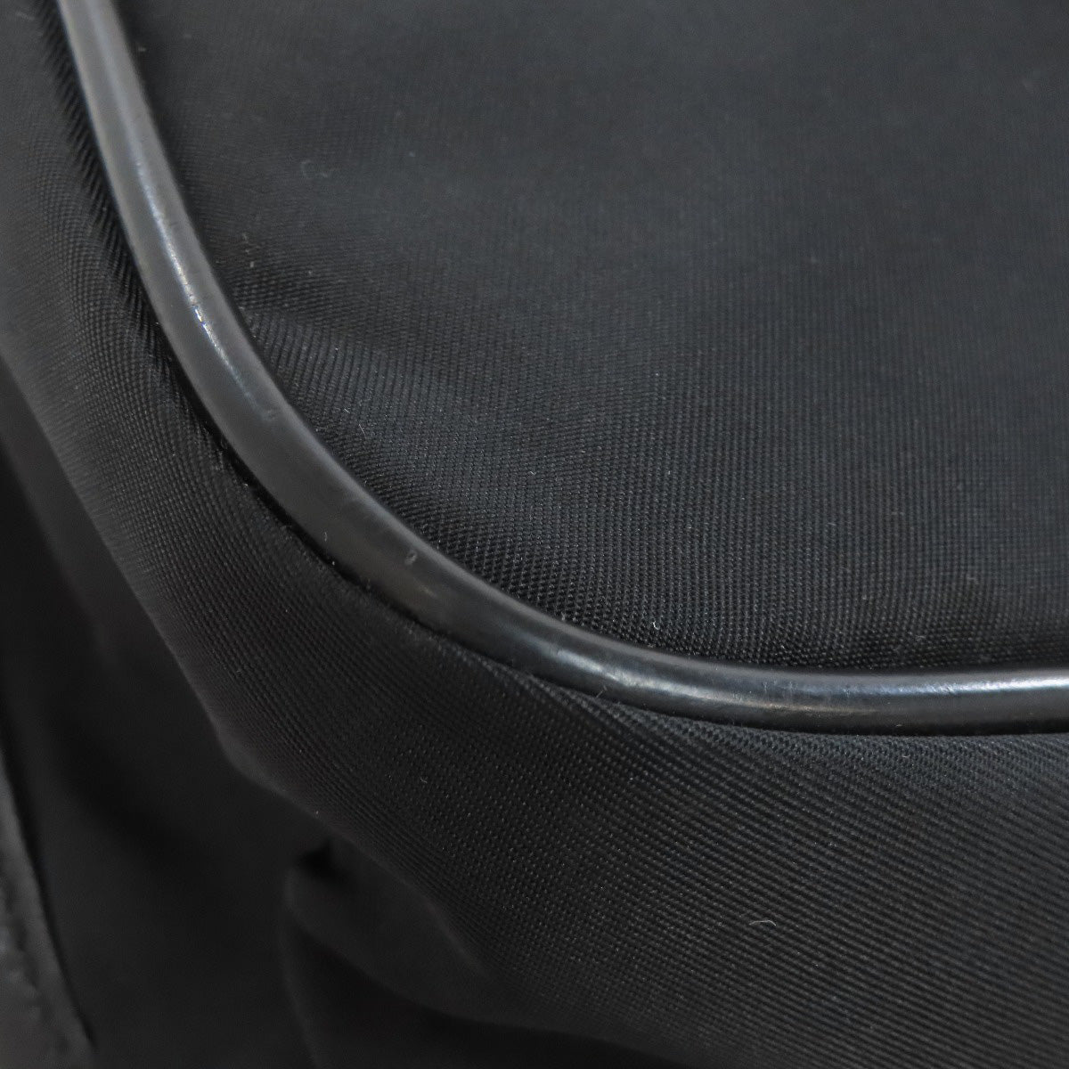PRADA Shoulder Bag Nylon black logoMetal Women Used Authentic