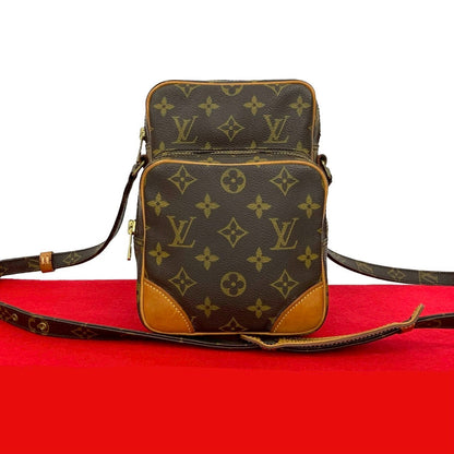 LOUIS VUITTON Shoulder Bag leather Brown Monogram Amazone