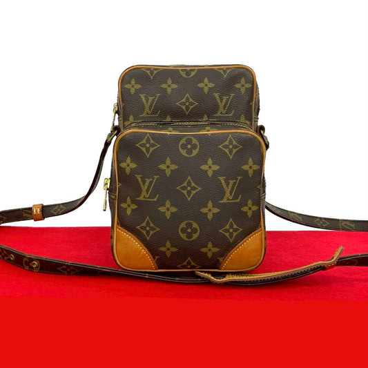 LOUIS VUITTON Shoulder Bag leather Brown Monogram Amazone