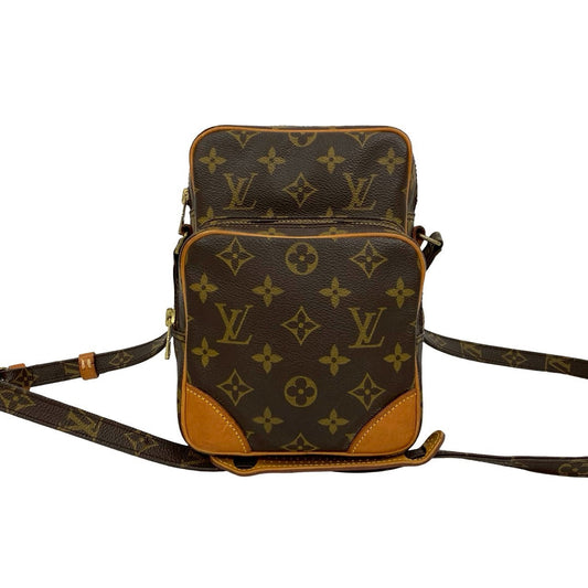 LOUIS VUITTON Shoulder Bag leather Brown Monogram Amazone