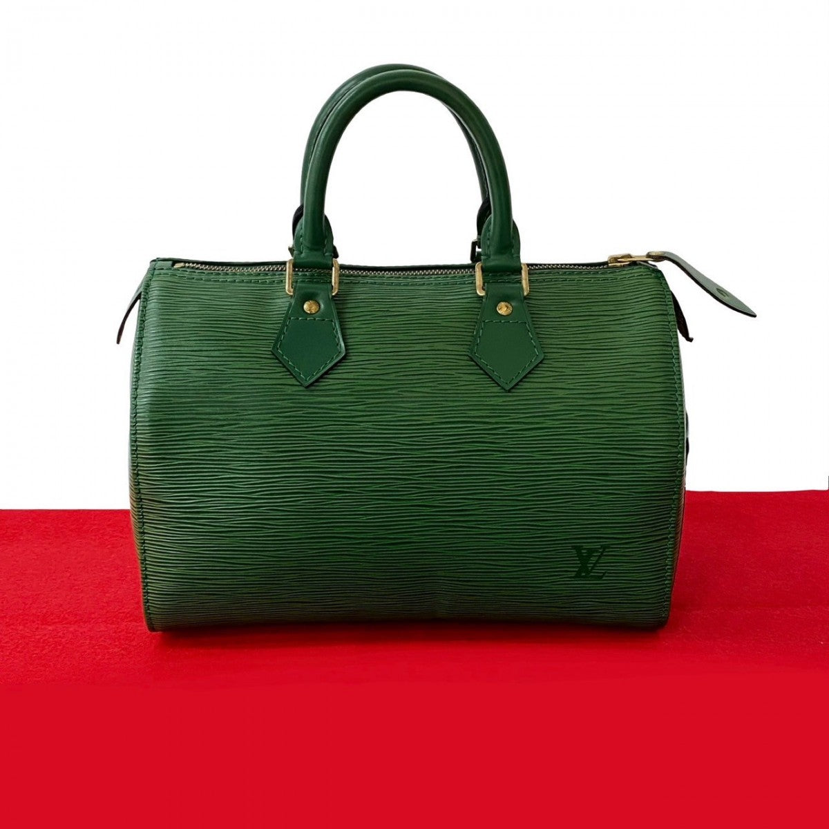 LOUIS VUITTON Handbag Epi Leather green Epi Speedy 25