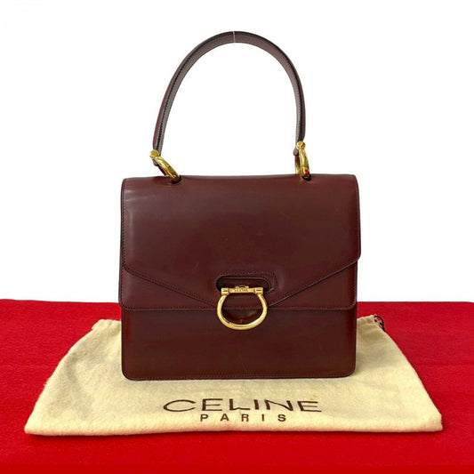 CELINE Handbag Calfskin wine-red