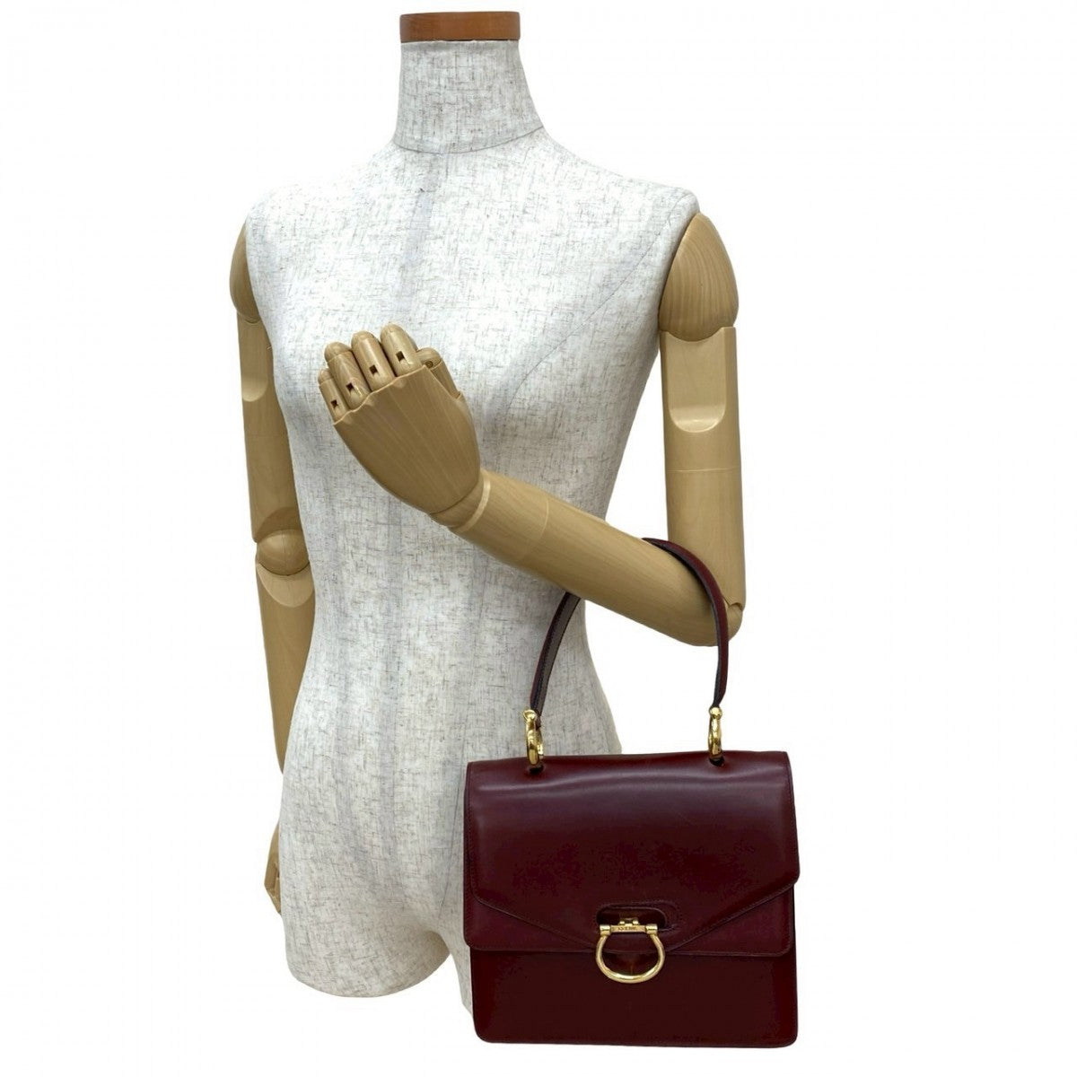 CELINE Handbag Calfskin wine-red