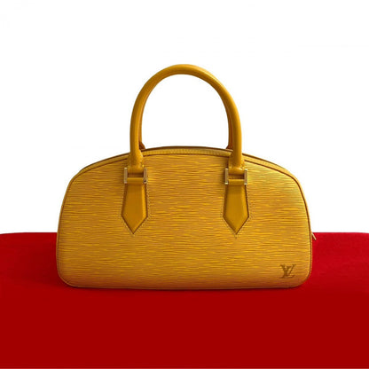 LOUIS VUITTON Handbag leather yellow Epi jasmine